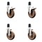 Service Caster 5 Inch 316SS High Temp Glass Filled Nylon 1-7/8 Inch Stem Caster Lck Brake, 2PK SS316TTLEX20S514-GFNSHT-2-S-2-178 - alternate 1
